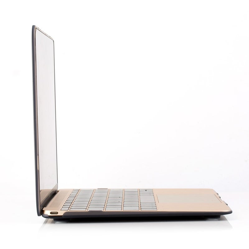 RUBAN Hard Shell Protective Case Compatible with MacBook 12 Inch A1534, Slim Snap On Cover (Black) - Image 5